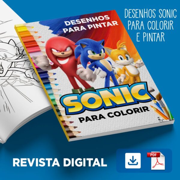 Revista digital: Desenho Sonic para Colorir
