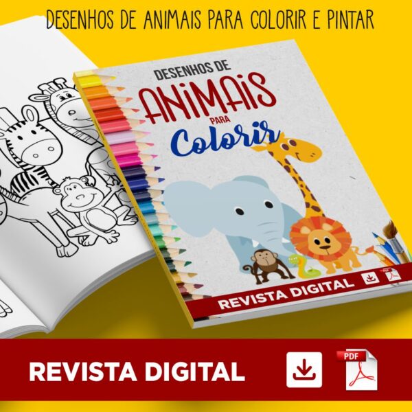 REVISTA DIGITAL: Desenhos de Animais para Colorir